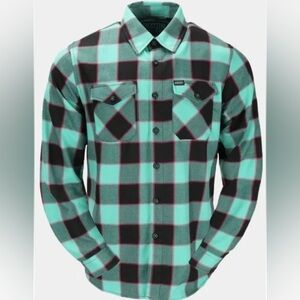 DIXXON Teal and Black Plaid Button Down Shirt